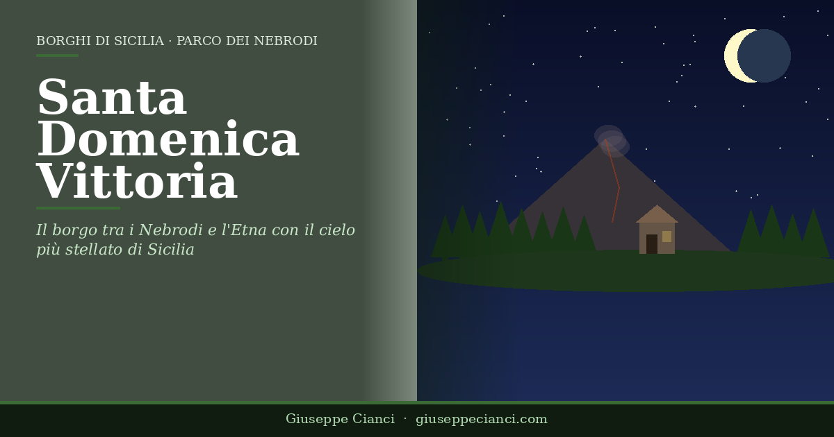 Un paese che sprofonda lentamente verso valle, che guarda l'Etna ogni mattina dalla finestra e che di notte ha il cielo più stellato della Sicilia.