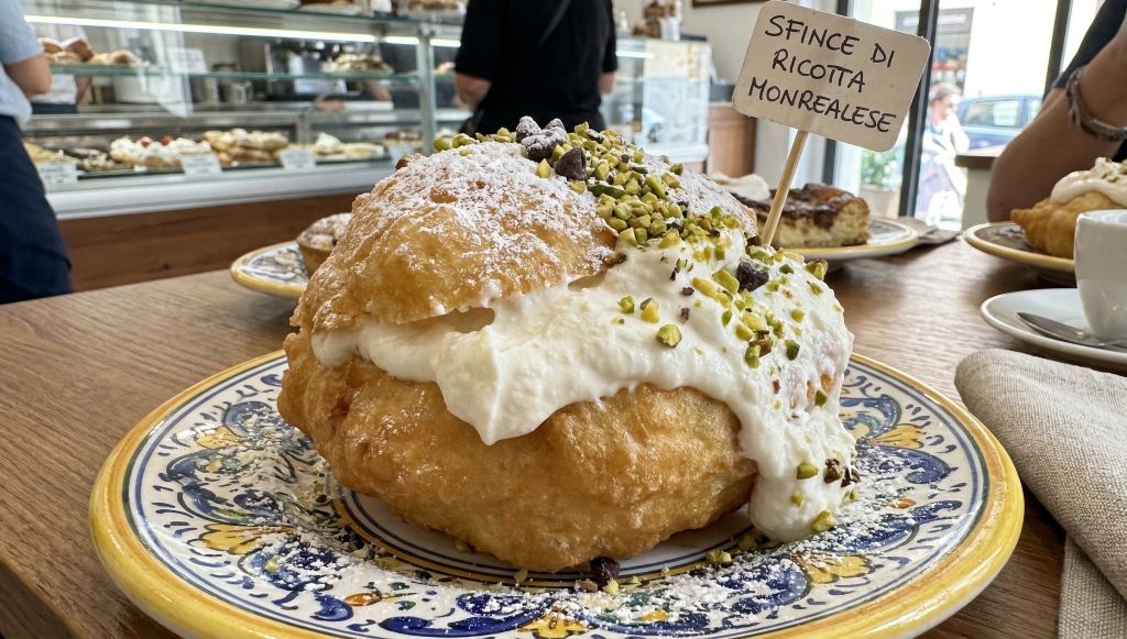 La sfince di ricotta dolce tipico palermitano